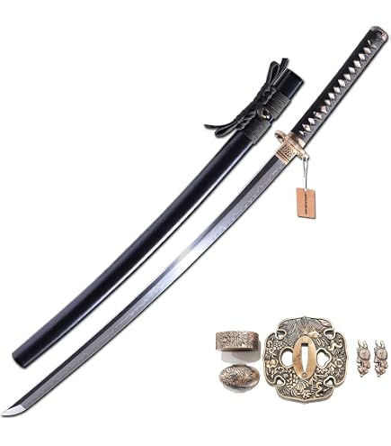 MURASAME Katana Sword Samurai 41'' Real Clay Tempered Steel Blade